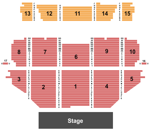 Branscomb Memorial Auditorium Endstage Seating Chart