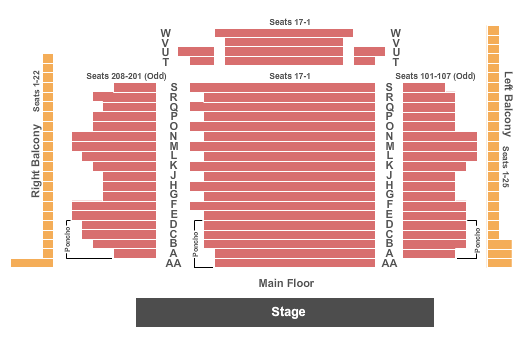 Briar Street Theatre Seating Map
