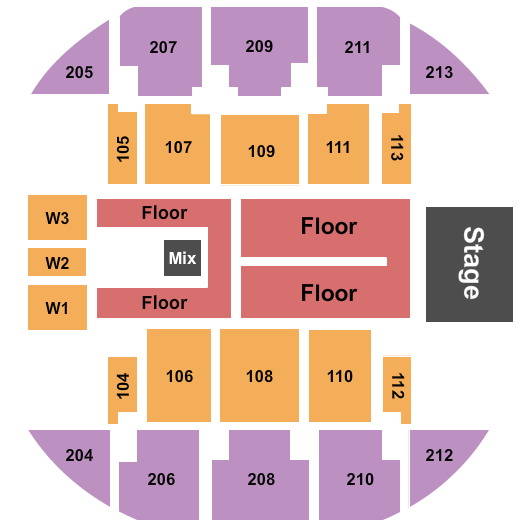 seating chart for Brick Breeden Fieldhouse - Bob Seger - eventticketscenter.com