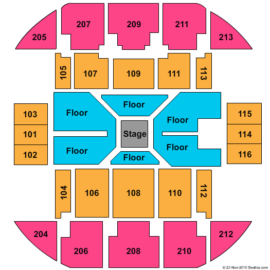 Brick Breeden Fieldhouse Dane Cook Seating Chart