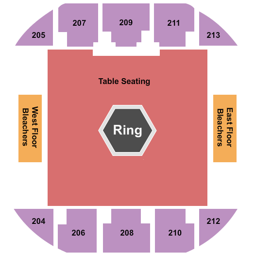 Brick Breeden Fieldhouse Fusion Fight League Seating Chart