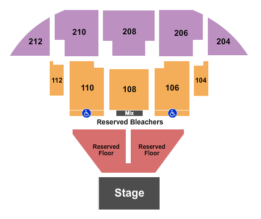 seating chart for Brick Breeden Fieldhouse - Theater at the Brick 2 - eventticketscenter.com