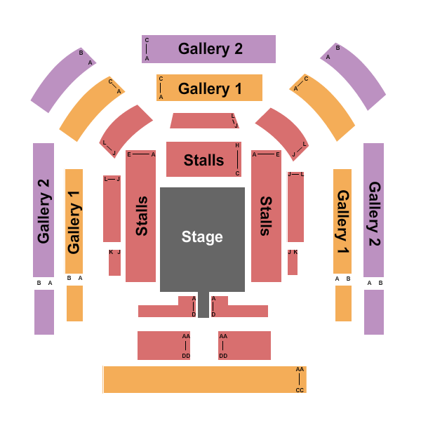Bridge Theatre - London Center Stage 2 Seating Chart