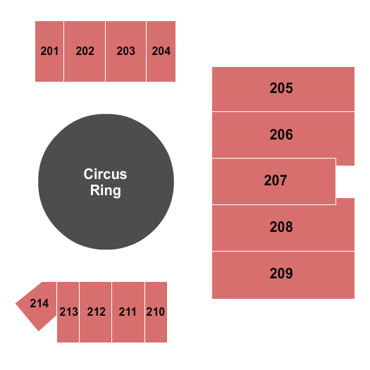 Bridge View Center Expo Hall Circus 2 Seating Chart