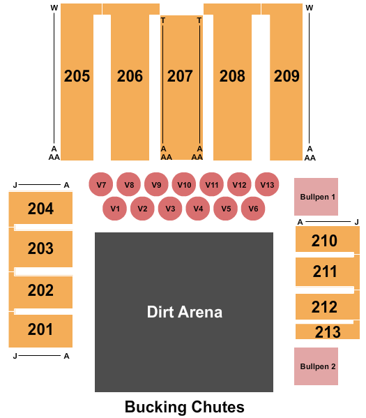 Seatmap for bridge view center expo hall