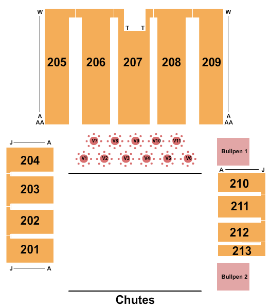 Bridge View Center Expo Hall Bullriders Seating Chart
