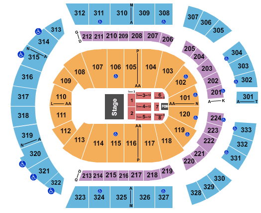 Bridgestone Arena 2Cellos Seating Chart