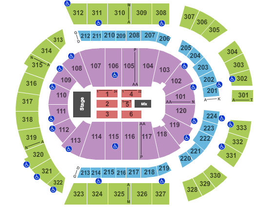 Bridgestone Arena Amy Schumer Seating Chart