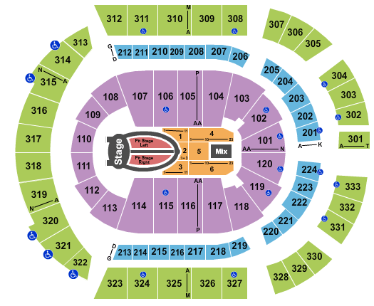 Bridgestone Arena Seating Chart Nashville Tn