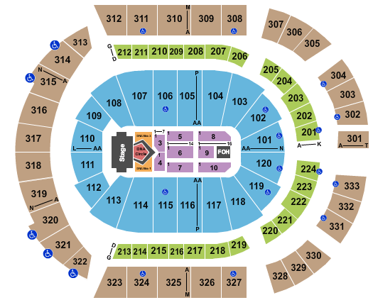 Bridgestone Arena Backstreet Boys Seating Chart