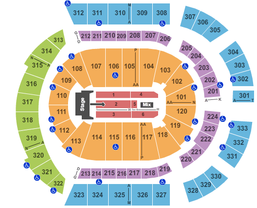 Bridgestone Arena barry Manilow Seating Chart