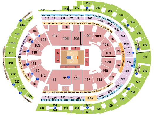 Bridgestone Arena Basketball - Big3 Seating Chart