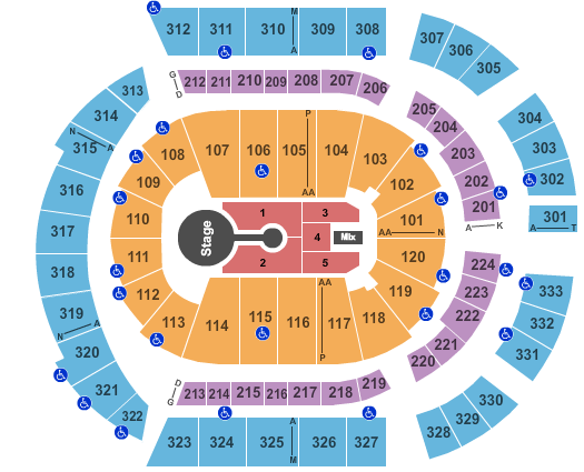 Bridgestone Arena Blake Shelton 2 Seating Chart
