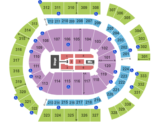 Bridgestone Arena Blake Shelton Seating Chart