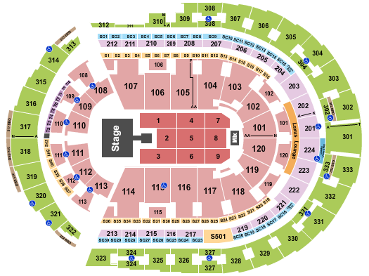 Bridgestone Arena Brandy Seating Chart