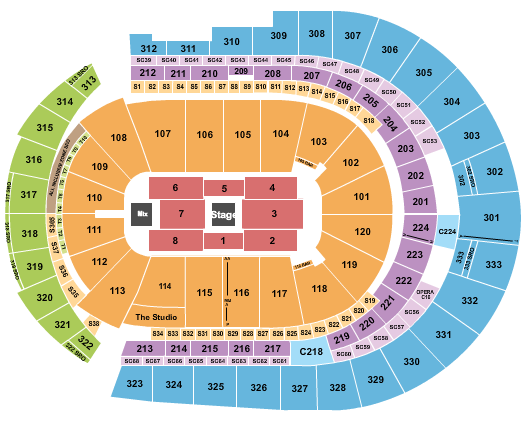 Bridgestone Arena Center Stage 2 Seating Chart