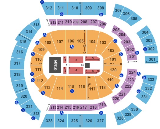 Bridgestone Arena Charlie Daniels Seating Chart