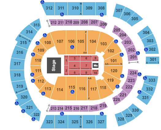 Bridgestone Arena Charlie Wilson Seating Chart