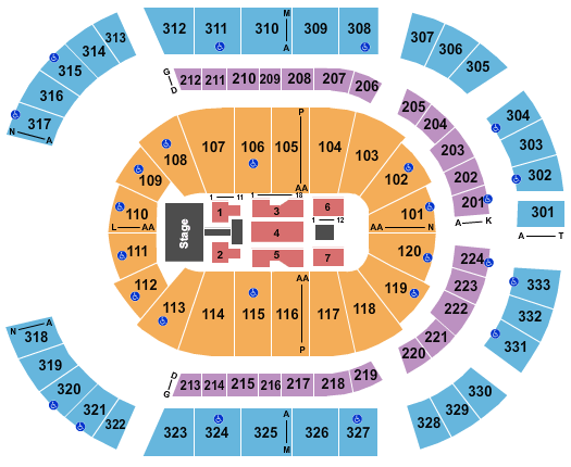 Bridgestone Arena Chris Tomlin Seating Chart