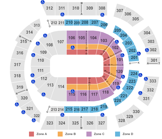 Bridgestone Arena Circus Zone Seating Chart