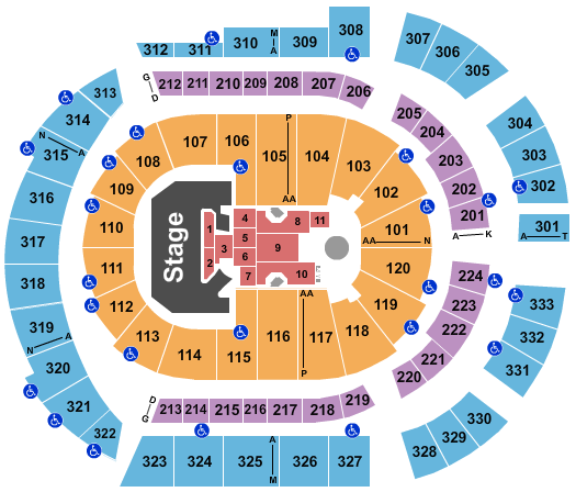 Bridgestone Arena CMA Awards 2024 Seating Chart