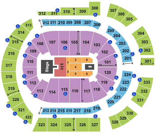 Bridgestone Arena Cody Johnson Seating Chart