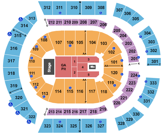 Bridgestone Arena Dan & Shay Seating Chart