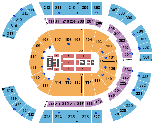 Bridgestone Arena Demi Lovato Seating Chart