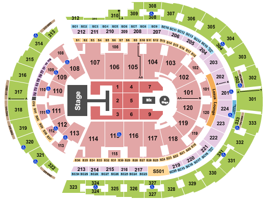 Bridgestone Arena Descendants & Zombies Seating Chart