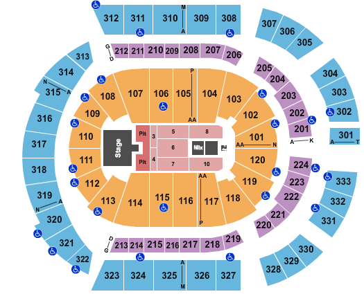 Bridgestone Arena Dierks Bentley 2022 Seating Chart
