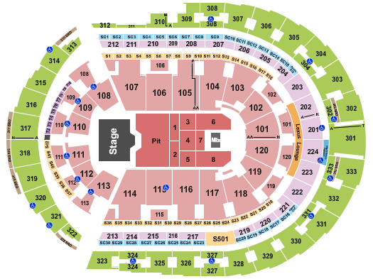 Bridgestone Arena Dierks Bentley 2024 Seating Chart