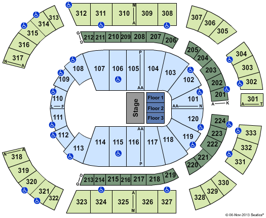 Bridgestone Arena Disney Live Seating Chart