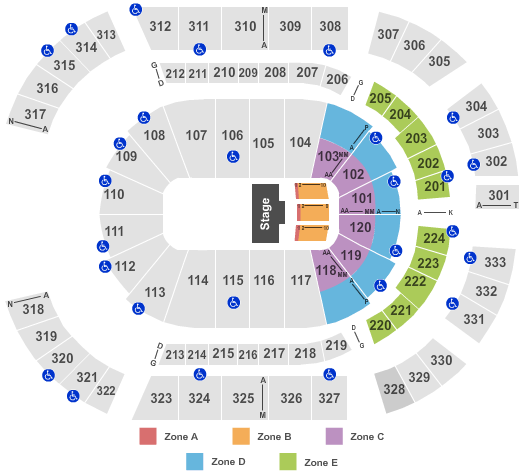 Bridgestone Arena Disney Live Zone Seating Chart