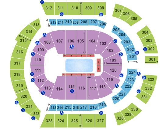 Bridgestone Arena Ice Seating Chart