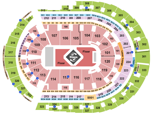 Bridgestone Arena Drake Seating Chart