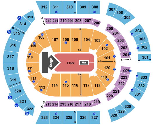 Bridgestone Arena Dua Lipa Seating Chart