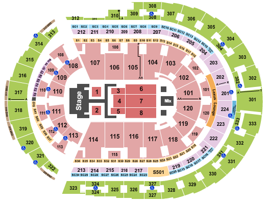 Bridgestone Arena Dude Perfect Seating Chart