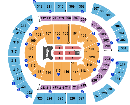 Bridgestone Arena Elton John Seating Chart