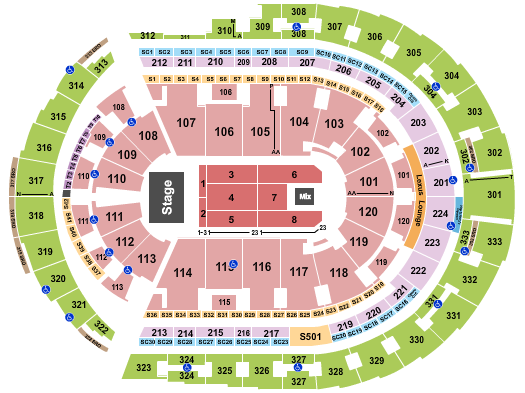 Bridgestone Arena Endstage 2 Seating Chart