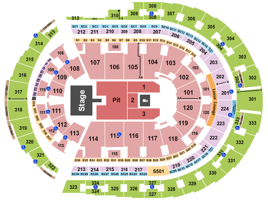 Bridgestone Arena Seating Chart