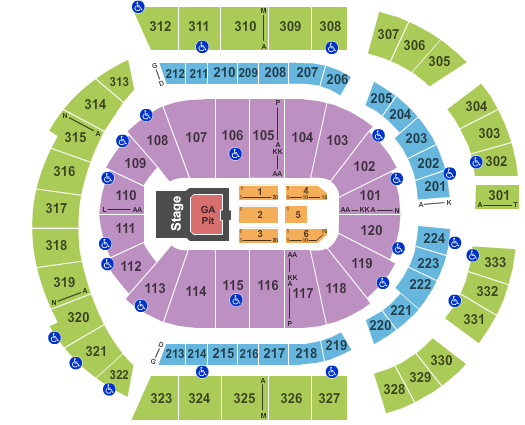 Bridgestone Arena Eric Church Seating Chart