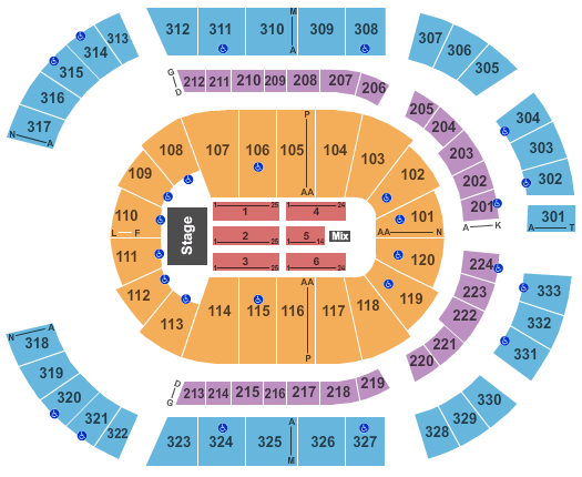 Bridgestone Arena Fleetwood Mac Seating Chart