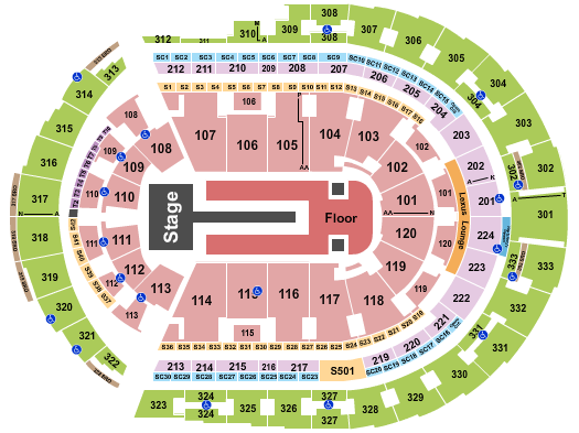 Bridgestone Arena Florence and The Machine Seating Chart