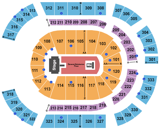 Bridgestone Arena Foo Fighters Seating Chart