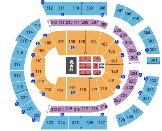 Bridgestone Arena G-Eazy Seating Chart