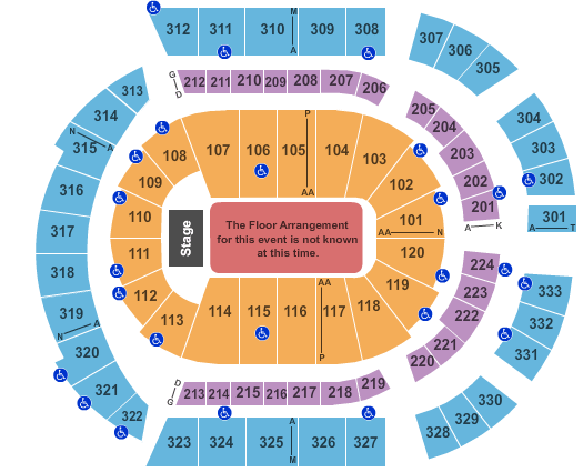 Bridgestone Arena Interactive Seating Chart