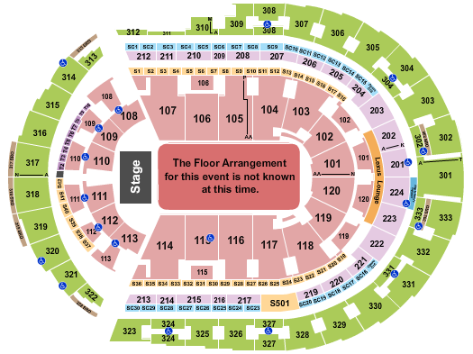 Bridgestone Arena Generic Floor Seating Chart