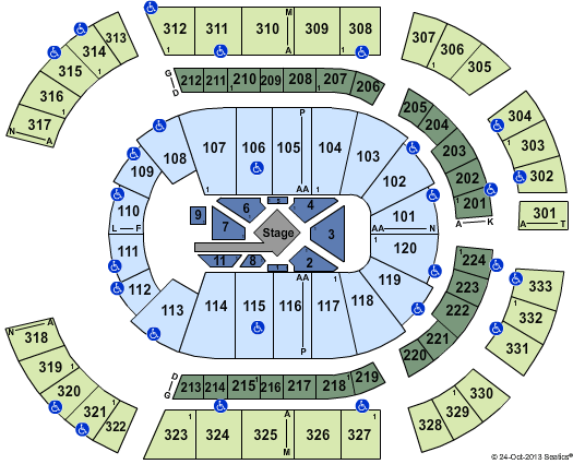 Bridgestone Arena George Strait Seating Chart