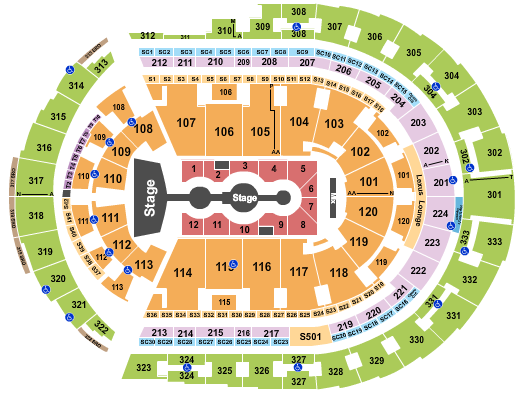 Gracie Abrams Bridgestone Arena Seating Chart