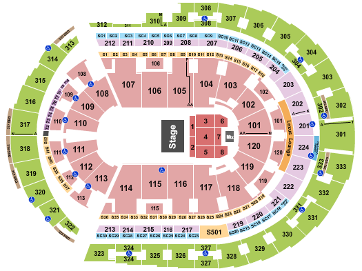 Bridgestone Arena Half House Seating Chart